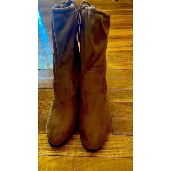 FOREVER High Heel Tan Booties - Picture 1 of 4